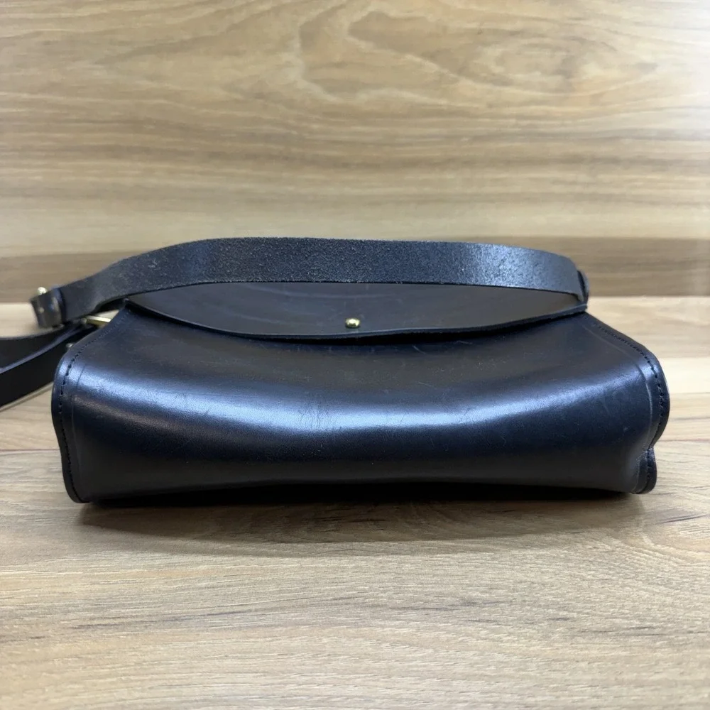 GRACE GORDON‎ Black Modern Leather Satchel Top Handle Minimalist Sleek UK